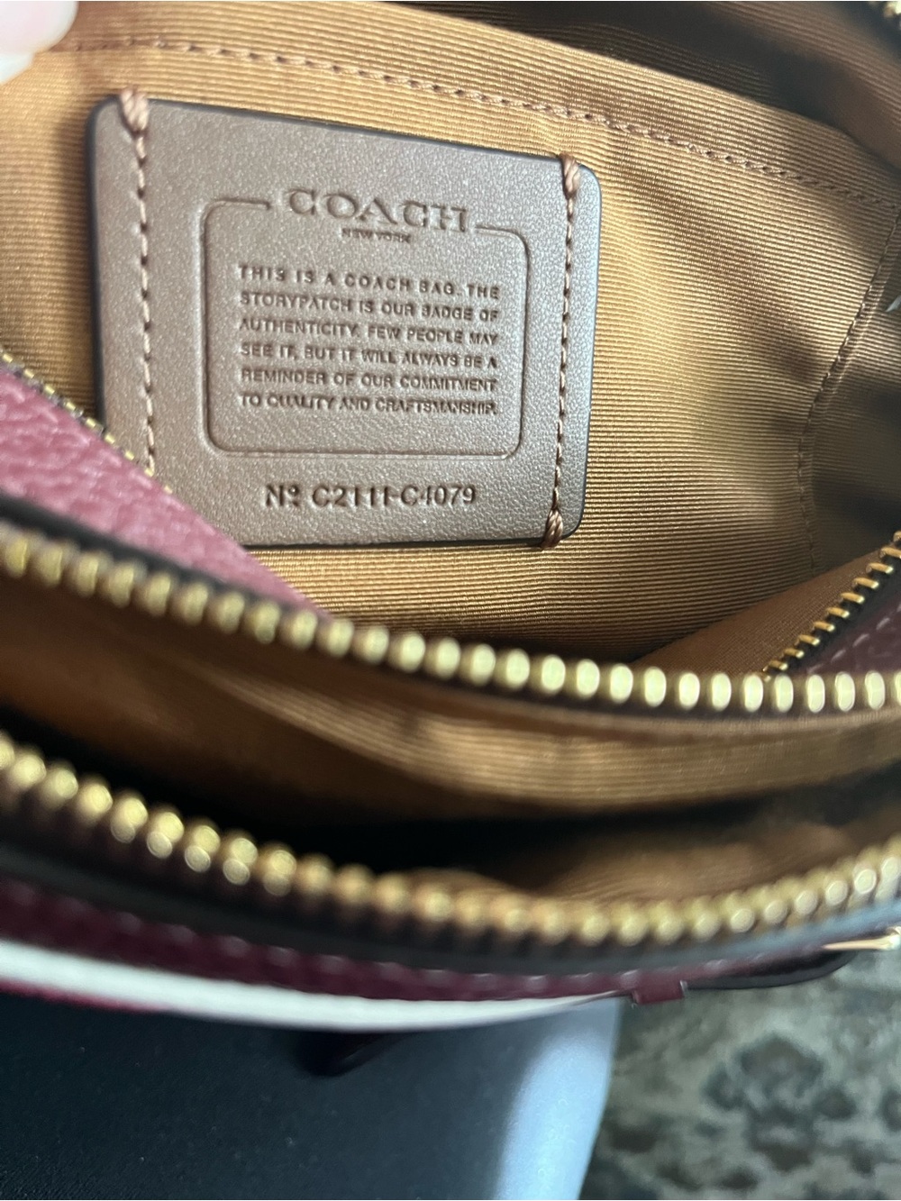 Coach Pink Pebbled Leather Crossbody with Multicolor Stripe - Picture 2 of 6